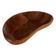 image 1 of Interiors by Premier Acacia Two Section Bean Shaped Dish, Hand Carved Wooden Divided Serving Tray, Rustic Wooden Snack Platter