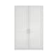 image 1 of Austen 2 Door Wardrobe - Engineered Wood/Metal - L58 x W100 x H220 cm - White/Gold Brushed White