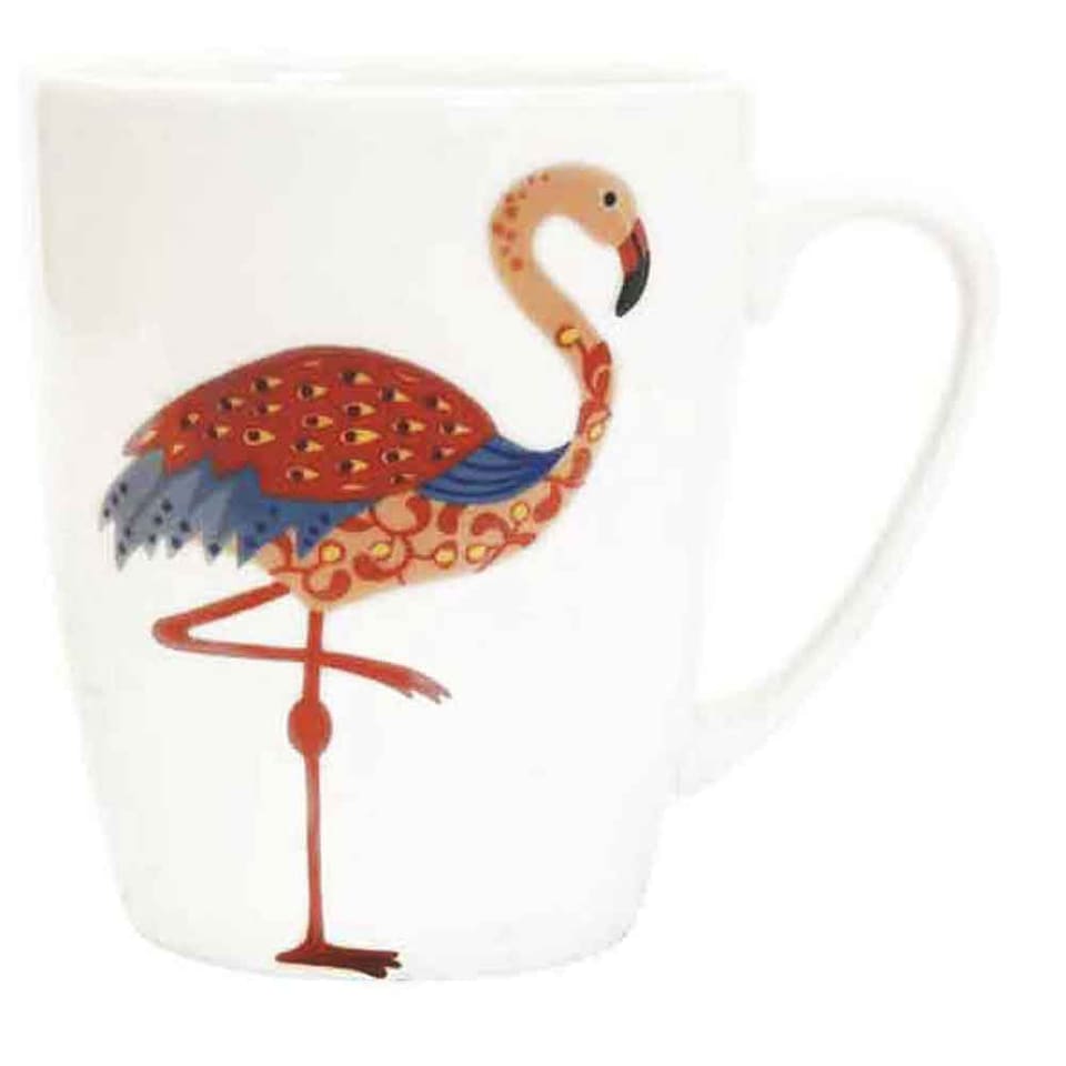 image 1 of Queens Paradise Birds Flamingo Mug | Multi | 1