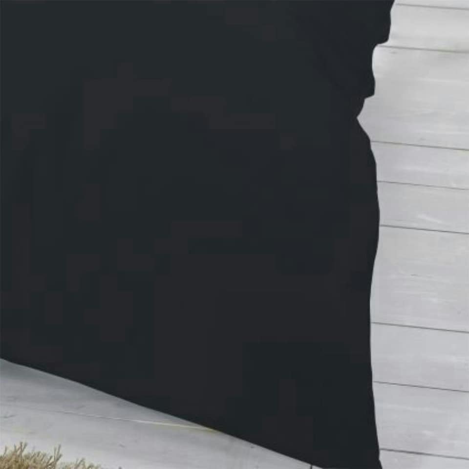 image 1 of Egyptian Cotton Duvet Cover Set 200 Thread Count - Double - Black