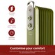 image 5 of Rediffusion Vintage 9 Fin Oil Filled Radiator 2KW Sage Green