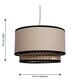 image 8 of Koral - Natural Rattan and Cane 25 cm Easy Fit Two Tier Pendant Shade | Cream | Medium | 1