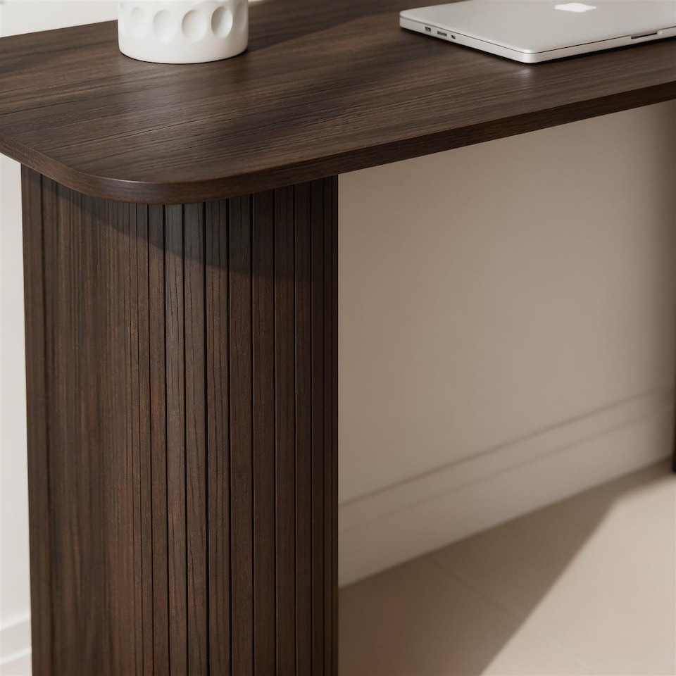 image 1 of Monroe Wooden Compact Desk Computer PC Laptop Table Workstation Office