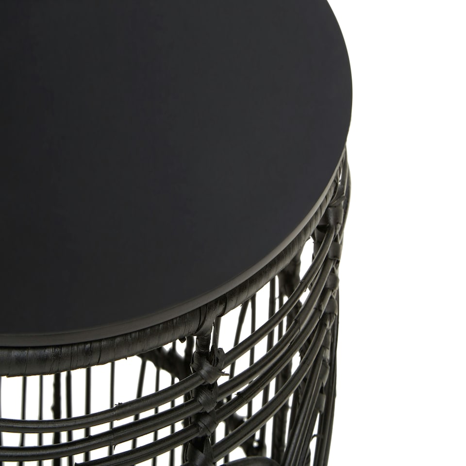 image 1 of Interiors By Premier Versatile Design Round Rattan Table, Industrial Design Bedroom Table, Everyday Use Side Table For Lounge