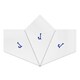 image 1 of Warwick & Vance Mens 3 Pack Plain White Handkerchiefs With 1 Letter Name Initials, Letter J | White | J