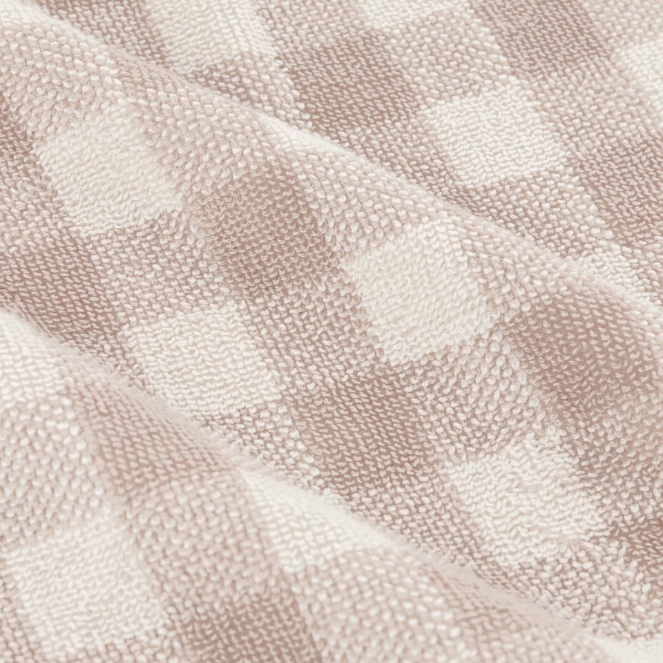 image 1 of Yard Barton Gingham 100% Cotton Check XL Bath Sheet, Natural