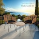 image 8 of Garden Table and Chairs Molfetta - 2 person bistro set, weather and UV-resistant | Cream | nature | 64,50 x 58 x 86,50 cm | 1