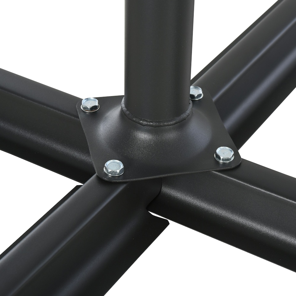 image 1 of Outsunny 4PCs Fillable Parasol Base w/ Steel Cross Base Garden Umbrella Weight