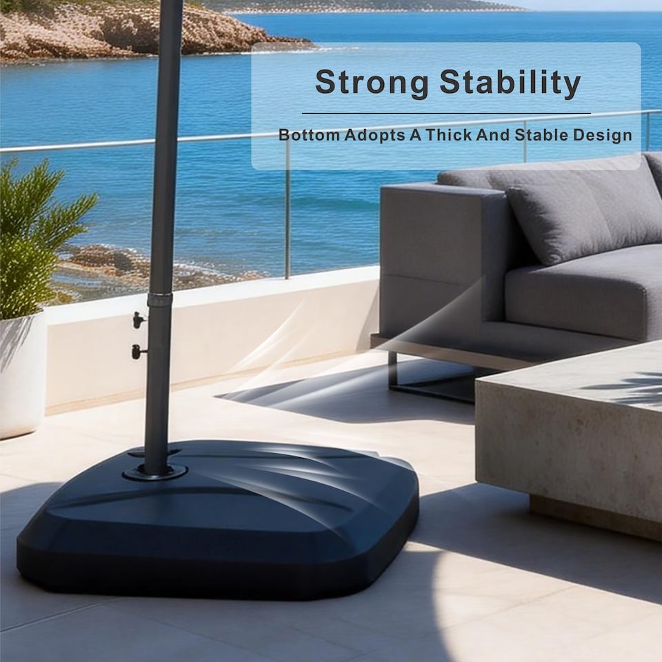 image 1 of Direct Wicker Garden Parasol Base Water|Sand Filled Weighted Base Outdoor Umbrella Base for Cantilever Offset Patio Umbrella, 60KG