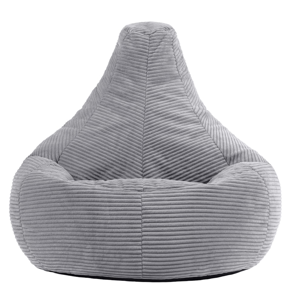 image 1 of Dalton Medium Beanbag Corduroy Light Grey | Grey | Grey | 1