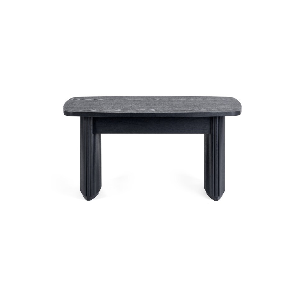 image 1 of Louis Fluted Compact Coffee Table - Black