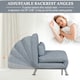 image 4 of HOMCOM Single Folding 5 Position Convertible Sleeper Sofa Bed Blue