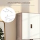 image 5 of HOMCOM 2 Door Wardrobe Brown Wardrobe with 3 Drawer and Hanging Rod Brown