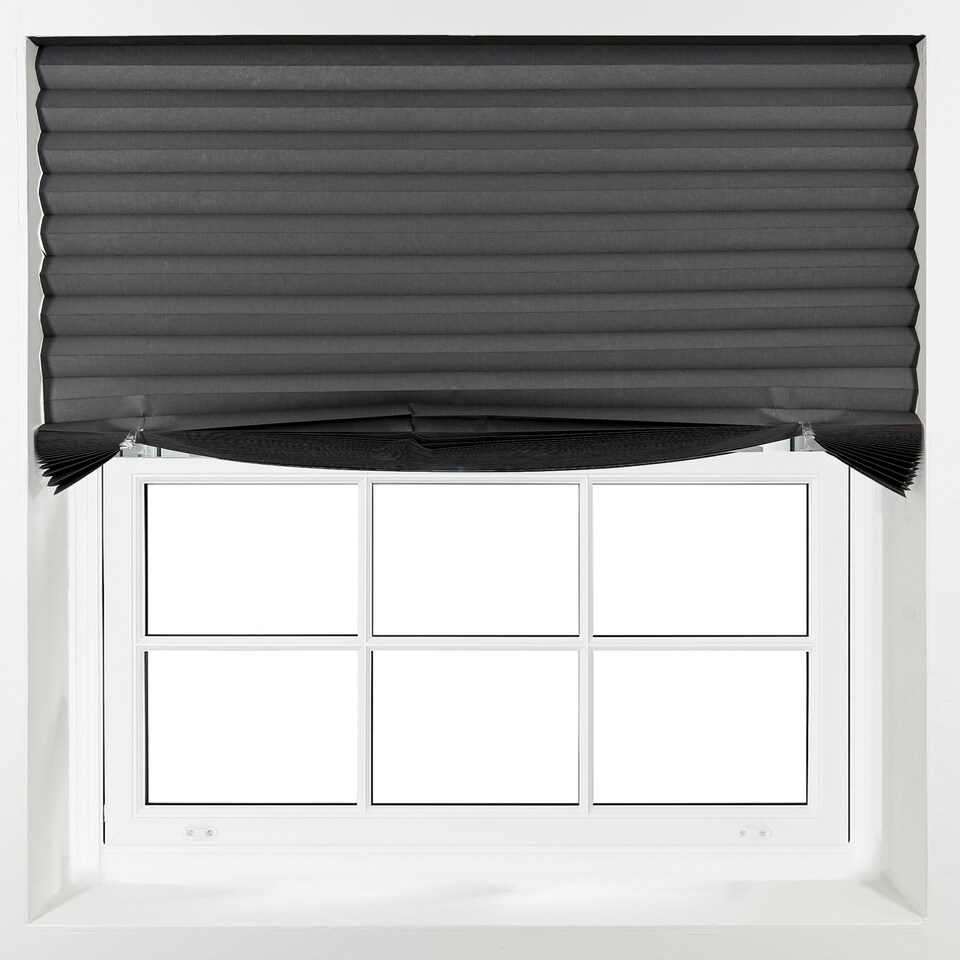 image 1 of 130cm Stick on Blackout Pleated Blind 150cm Drop
