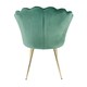 image 6 of FREYA Petal Chair Velvet Upholstered Fabric - Green Green