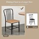 image 5 of COSTWAY Set of 2 Dining Chair Armless Spindle Kitchen Chairs Black