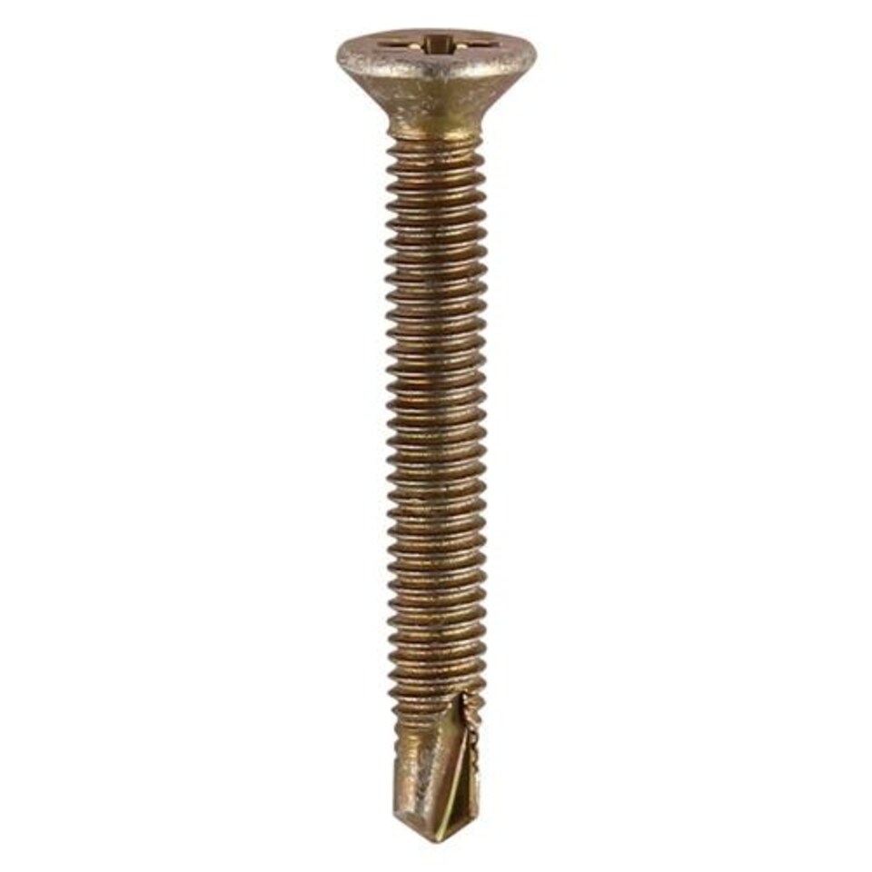 image 1 of Timco - Window Fabrication Screws - Countersunk - PH - Metric Thread - Self-Drilling Point - Yellow (Size M4 x 25 - 1000 Pieces)
