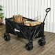 image 2 of Outsunny Foldable Garden Cart, Outdoor Utility Wagon with Carry Bag, Camouflage