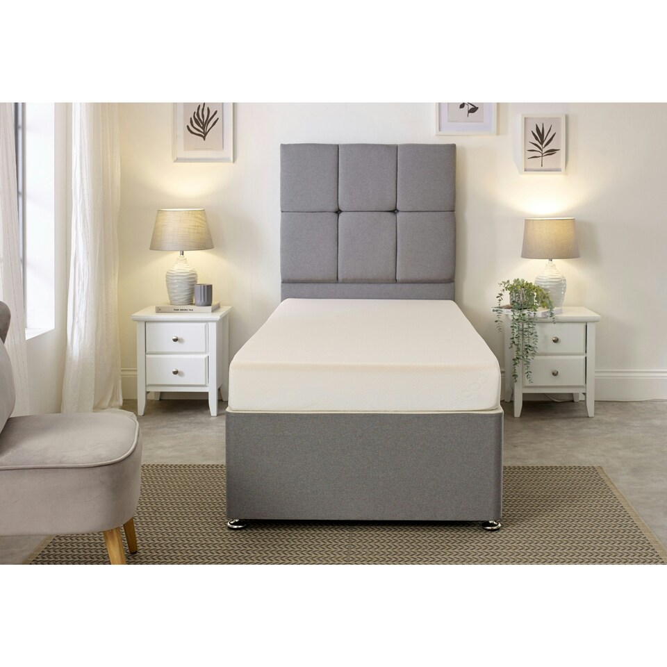 image 1 of Supportive Foam Mattress - 4 Inch Deep, Medium-Firm Comfort | White | Small Double