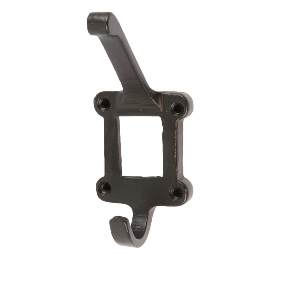 image 1 of Hammer & Tongs Window Back Hat & Coat Hook - W50mm x H110mm - Black