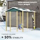 image 4 of Outsunny 9'x6' Galvanised Metal Garden Shed Tool Storage Shed for Patio Green