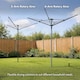 image 8 of Vonhaus Rotary Washing Line 30m, 3 Arm Outdoor Clothes Airer