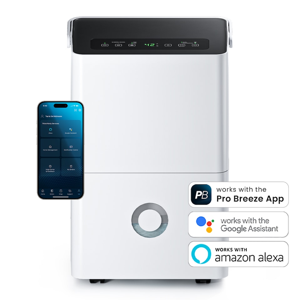 image 1 of Pro Breeze 30L High Capacity Dehumidifier with Smart App Control