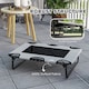 image 4 of PawHut Raised Dog Bed with Breathable Mesh for S & M Dogs, Light Grey | Grey | Light Grey | S