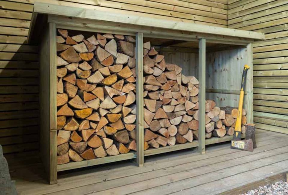 image 1 of Billington Log Store Large - Timber - L96 x W227 x H123 cm