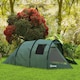 image 2 of Outsunny 3-4 Persons Tunnel Tent, Two Room Camping Tent w/ Windows, Black