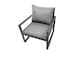 image 5 of Fimous Outdoor Garden Furniture Set Aluminium Lounge 3 Seat Sofa Oblong Coffee Table Sets with Chair 4 Stools 2 Side Tables Dark Grey