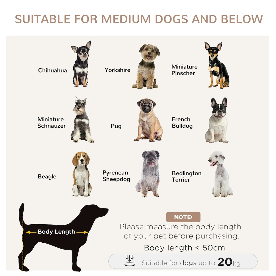 image 1 of PawHut Wooden Dog Crate End Table w/ Soft Washable Cushion, for Medium Dogs