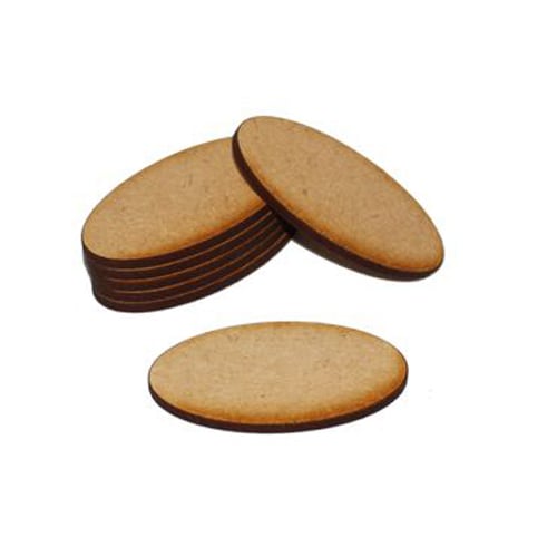 Oval MDF Bases 75mm x 42mm (8) - Brand New