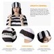 image 2 of Black & White Striped Prisoner Costume Black | M