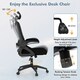 image 9 of COSTWAY Ergonomic Office Chair Adjustable Swivel Lumbar Support Black