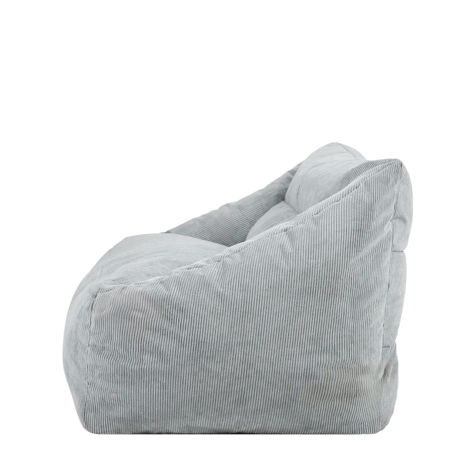image 1 of icon Cord Adults Bean Bag Sofa, Ready Filled Large Beanbag Grey Grey | Grey