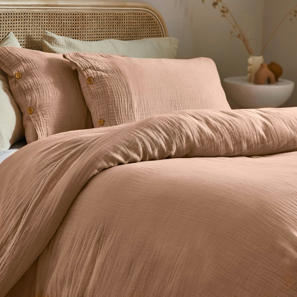 image 1 of Yard Lark Muslin Cotton Super King Duvet Cover Set