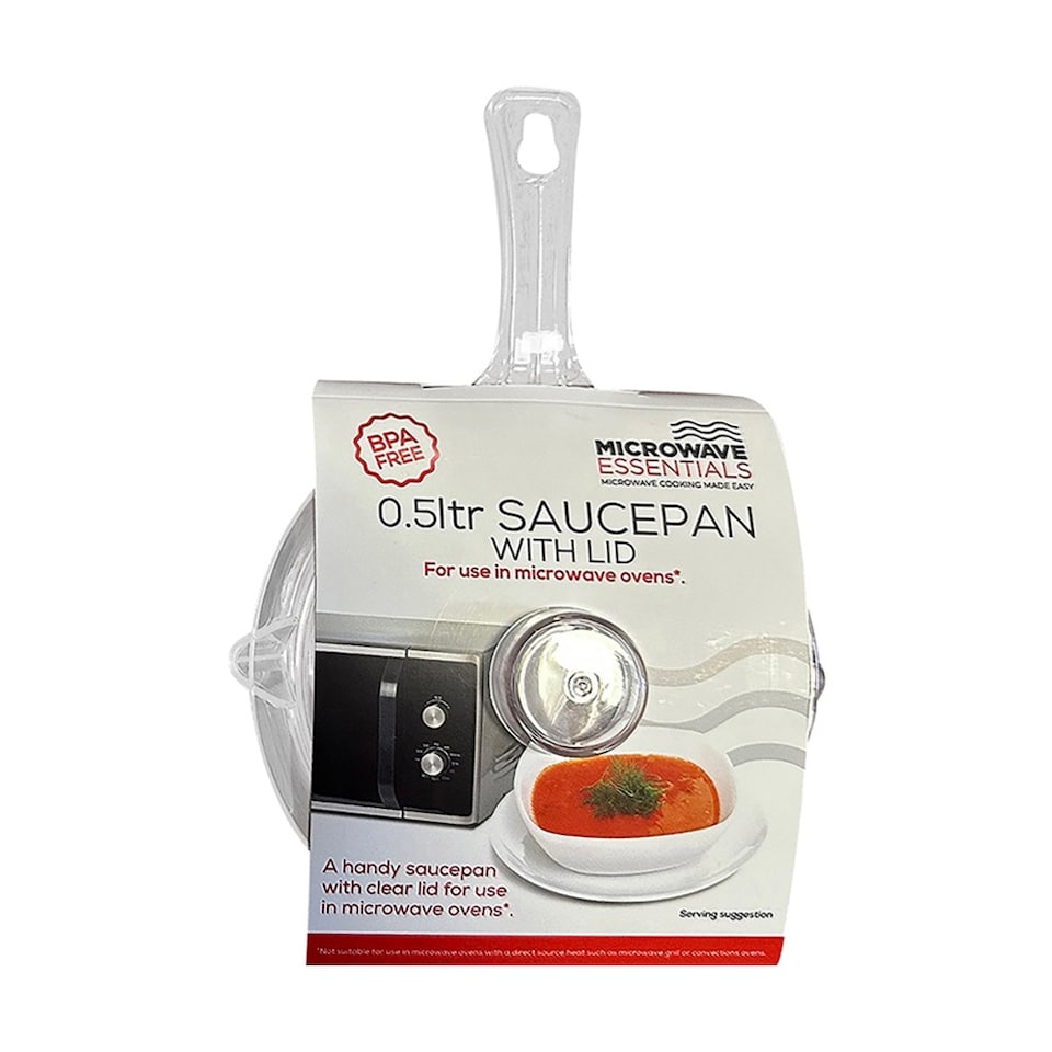 image 1 of Microwave Essentials Saucepan And Lid | Clear | Clear | 1