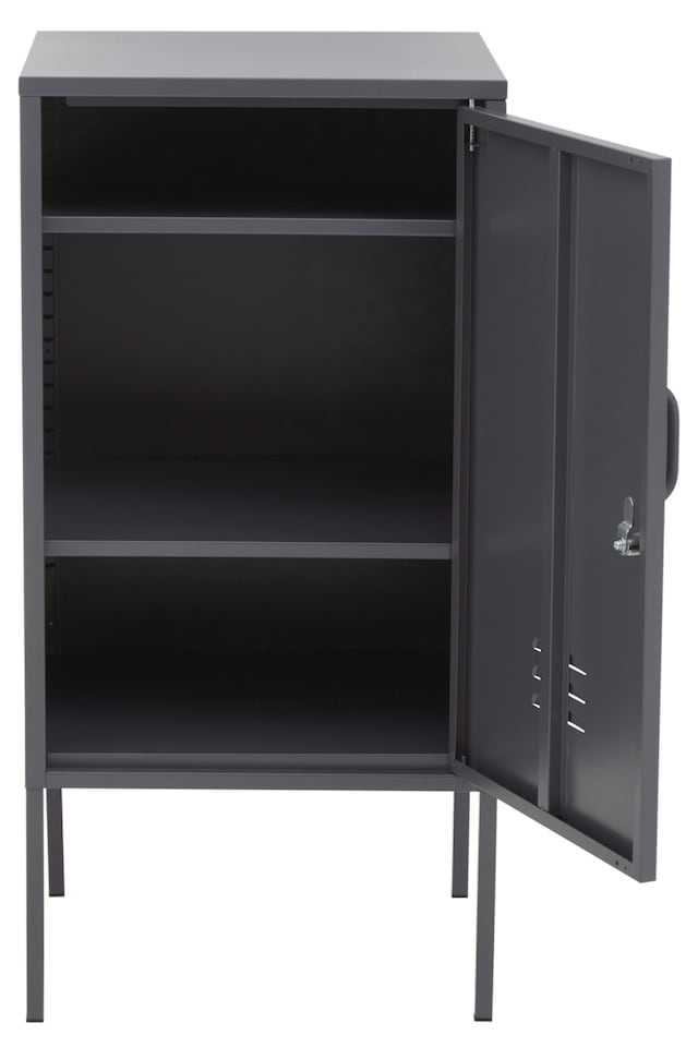 image 1 of Orsina Versatile One Door Grey Locker, Secured Storage Shelving Locker, Sleek And Sturdy Slim Locker With Handle