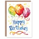 image 1 of Colourful Watercolour Splash Balloons Man Birthday Card