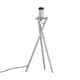 image 4 of Tripod - Chrome Lamp with Natural Linen Shade | Chrome | Brown | Large | 1
