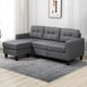 image 6 of Portofino 3 Seater Corner Sofa, Chaise Lounge Furniture with Reversible Ottoman Footstool or Chaise Cream | Sandy Grey