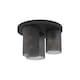 image 3 of EGLO Colomera Black Glass & Steel Flush Mount Ceiling Light