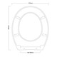 image 3 of Showerdrape Oxford White Oak Wooden Toilet Seat