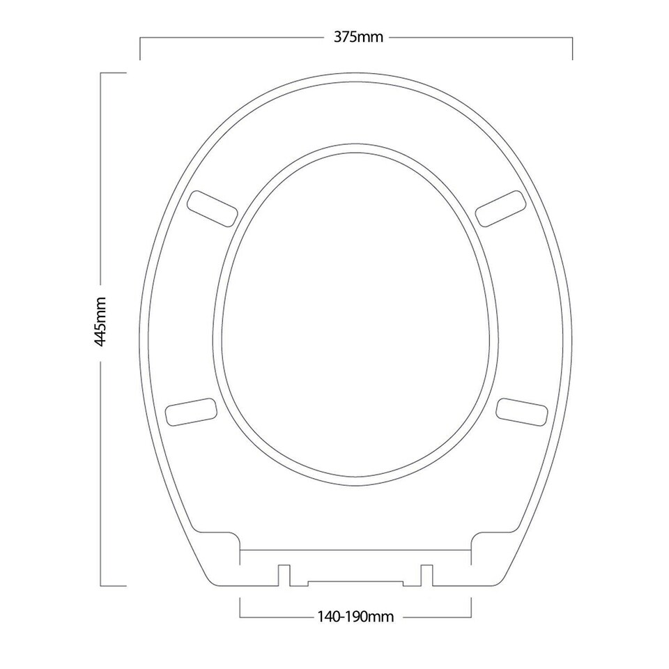 image 1 of Showerdrape Oxford White Oak Wooden Toilet Seat