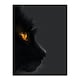 image 3 of Cat Lover Orange Gold Eyes Profile Portrait Black Framed Wall Art Print A4