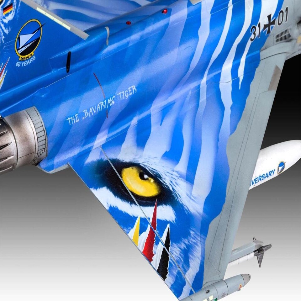 image 1 of Revell German Eurofighter Typhoon Bavarian Tiger Model Set (1:72)