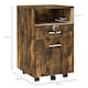 image 7 of Vinsetto Mobile File Cabinet Lockable Documents Storage w/ 5 Wheels Black