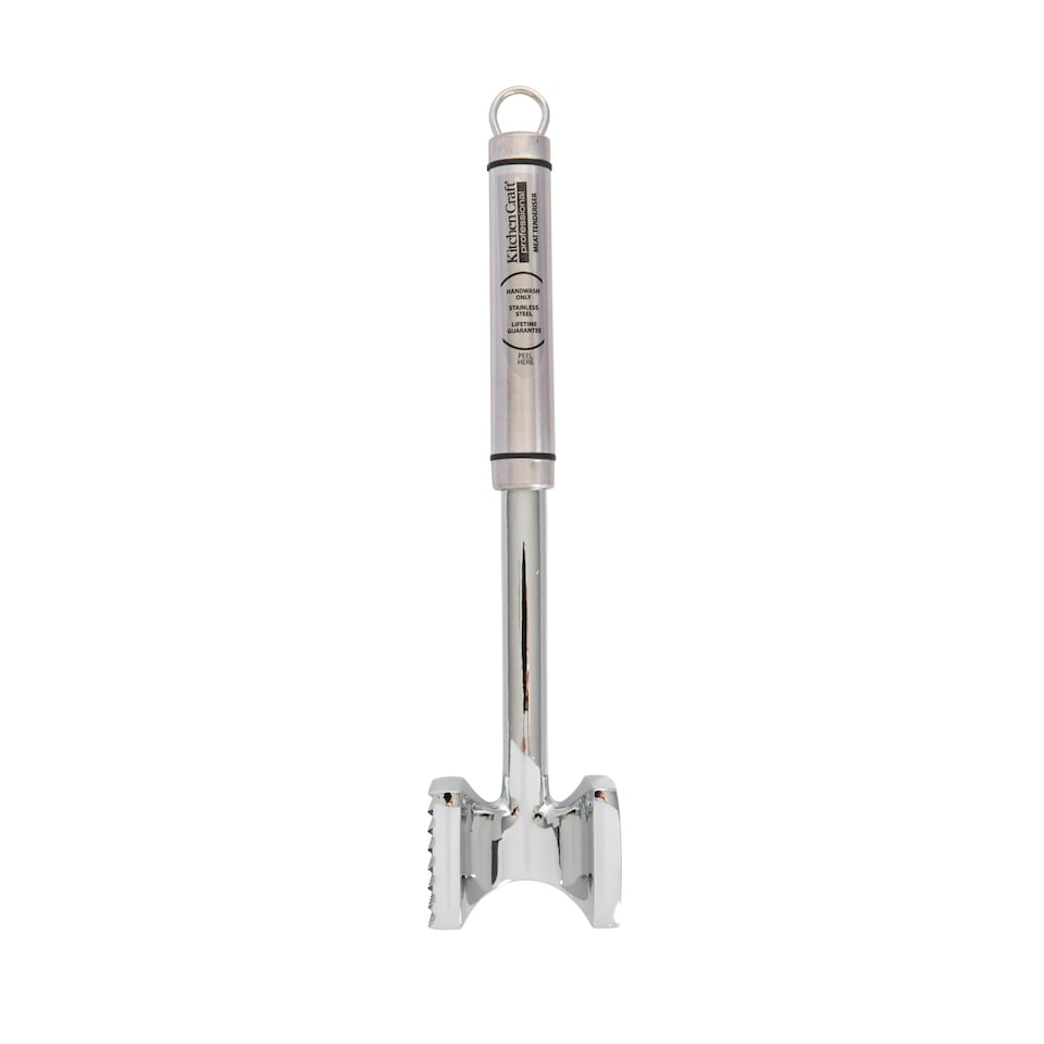 image 1 of KitchenCraft Meat Tenderiser Hammer Silver Aluminium