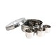 image 1 of Buckingham Stainless Steel Massala Dabba  set ,   7 cups + 1 Spoon  , 22.5 cm  with Acrylic / SS Lid Silver